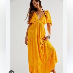 Free people La La maxi dress in California poppy